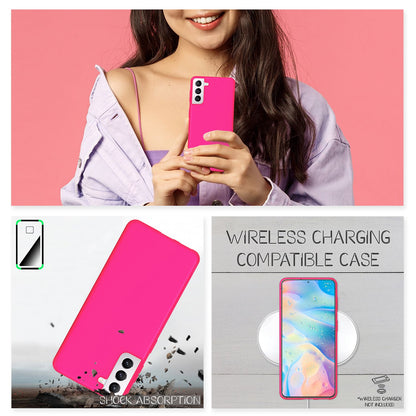 NALIA Neon Silikonhülle für Samsung Galaxy S22 Plus – Soft-Touch & Signal-Neon – NEONSHOCK (Matte Schutzhülle) – Marke aus Berlin