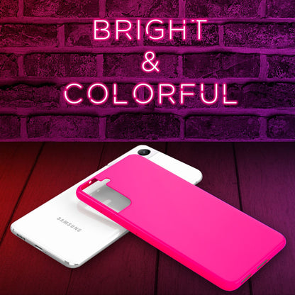 NALIA Neon Silikonhülle für Samsung Galaxy S22 Plus – Soft-Touch & Signal-Neon – NEONSHOCK (Matte Schutzhülle) – Marke aus Berlin