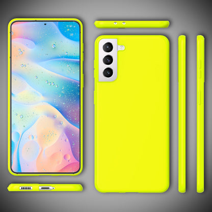 NALIA Neon Silikonhülle für Samsung Galaxy S22 Plus – Soft-Touch & Signal-Neon – NEONSHOCK (Matte Schutzhülle) – Marke aus Berlin