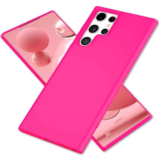 NALIA Neon Silikonhülle für Samsung Galaxy S22 Ultra – Soft-Touch & Signal-Neon – NEONSHOCK (Matte Schutzhülle) – Marke aus Berlin