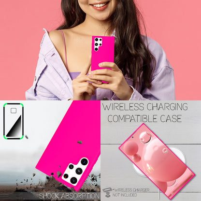 NALIA Neon Silikonhülle für Samsung Galaxy S22 Ultra – Soft-Touch & Signal-Neon – NEONSHOCK (Matte Schutzhülle) – Marke aus Berlin