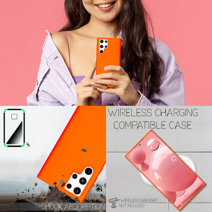 NALIA Neon Silikonhülle für Samsung Galaxy S22 Ultra – Soft-Touch & Signal-Neon – NEONSHOCK (Matte Schutzhülle) – Marke aus Berlin