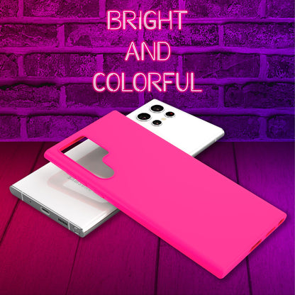 NALIA Neon Silikonhülle für Samsung Galaxy S22 Ultra – Soft-Touch & Signal-Neon – NEONSHOCK (Matte Schutzhülle) – Marke aus Berlin