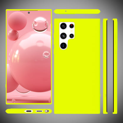NALIA Neon Silikonhülle für Samsung Galaxy S22 Ultra – Soft-Touch & Signal-Neon – NEONSHOCK (Matte Schutzhülle) – Marke aus Berlin