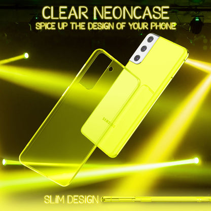 NALIA Neon Silikonhülle für Samsung Galaxy S22 Plus – Knallige Signal-Farbe & Linsenschutz – VIBE (Transparentes Case) – Marke aus Berlin