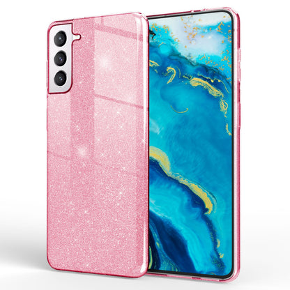 NALIA Glitzerhülle für Samsung Galaxy S22 – Funkelnder Glitzer-Look & Grip – SHINEPOP (Silikon Case) – Marke aus Berlin