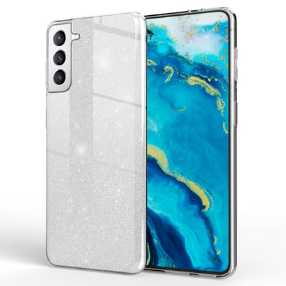 NALIA Glitzerhülle für Samsung Galaxy S22 – Funkelnder Glitzer-Look & Grip – SHINEPOP (Silikon Case) – Marke aus Berlin