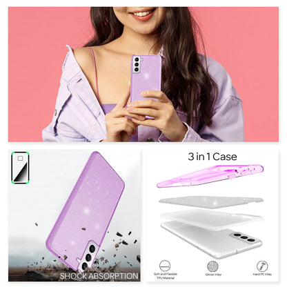 NALIA Glitzerhülle für Samsung Galaxy S22 – Funkelnder Glitzer-Look & Grip – SHINEPOP (Silikon Case) – Marke aus Berlin