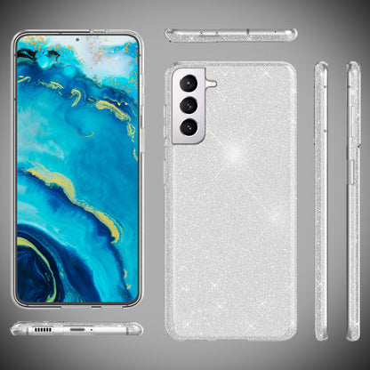 NALIA Glitzerhülle für Samsung Galaxy S22 – Funkelnder Glitzer-Look & Grip – SHINEPOP (Silikon Case) – Marke aus Berlin
