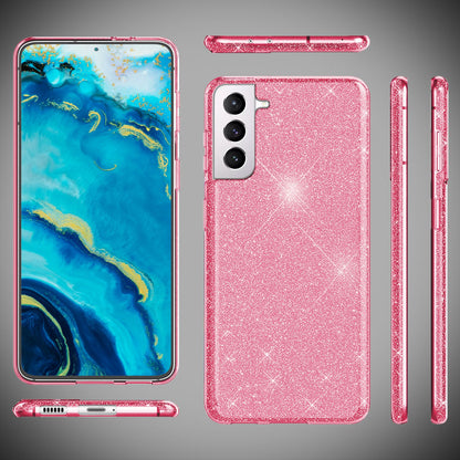 NALIA Glitzerhülle für Samsung Galaxy S22 Plus – Funkelnder Glitzer-Look & Grip – SHINEPOP (Silikon Case) – Marke aus Berlin