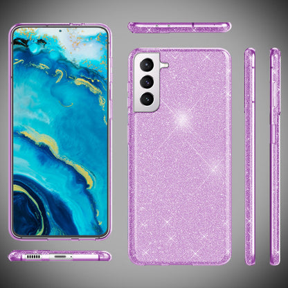 NALIA Glitzerhülle für Samsung Galaxy S22 Plus – Funkelnder Glitzer-Look & Grip – SHINEPOP (Silikon Case) – Marke aus Berlin