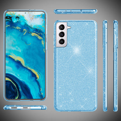 NALIA Glitzerhülle für Samsung Galaxy S22 Plus – Funkelnder Glitzer-Look & Grip – SHINEPOP (Silikon Case) – Marke aus Berlin