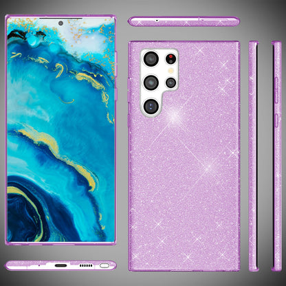 NALIA Glitzerhülle für Samsung Galaxy S22 Ultra – Funkelnder Glitzer-Look & Grip – SHINEPOP (Silikon Case) – Marke aus Berlin
