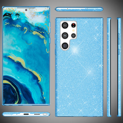 NALIA Glitzerhülle für Samsung Galaxy S22 Ultra – Funkelnder Glitzer-Look & Grip – SHINEPOP (Silikon Case) – Marke aus Berlin
