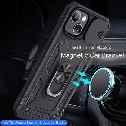 NALIA Military-Style Ringhülle kompatibel mit iPhone 13 Mini Hülle, Extrem Schützend mit Display-Rahmen & Kamera-Abdeckung, 360° Ring für Standfunktion & KFZ-Halterung, Hardcase Cover