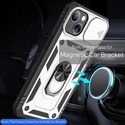 NALIA Military-Style Ringhülle kompatibel mit iPhone 13 Hülle, Extrem Schützend mit Display-Rahmen & Kamera-Abdeckung, 360° Ring für Standfunktion & KFZ-Halterung, Hardcase Stoßfest