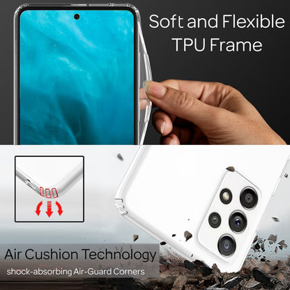 NALIA Transparente Hülle für Samsung Galaxy A53 – Harte Rückseite & Silikon Rand – IGNITE (Stoßfeste Handyhülle & Verstärkte Ecken) – Marke aus Berlin