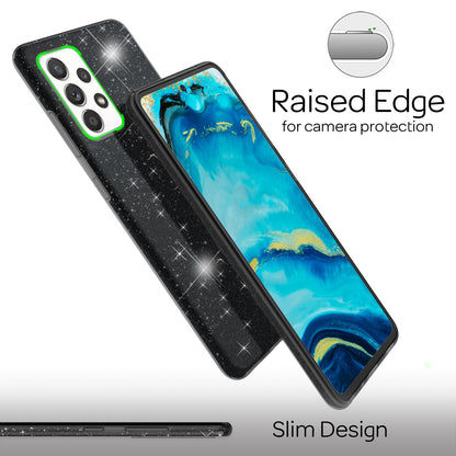 NALIA Glitzerhülle für Samsung Galaxy A33 – Funkelnder Glitzer-Look & Grip – SHINEPOP (Silikon Case) – Marke aus Berlin