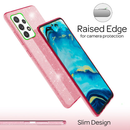 NALIA Glitzerhülle für Samsung Galaxy A33 – Funkelnder Glitzer-Look & Grip – SHINEPOP (Silikon Case) – Marke aus Berlin