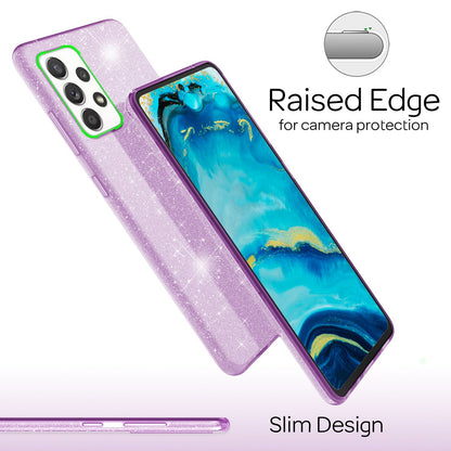 NALIA Glitzerhülle für Samsung Galaxy A33 – Funkelnder Glitzer-Look & Grip – SHINEPOP (Silikon Case) – Marke aus Berlin