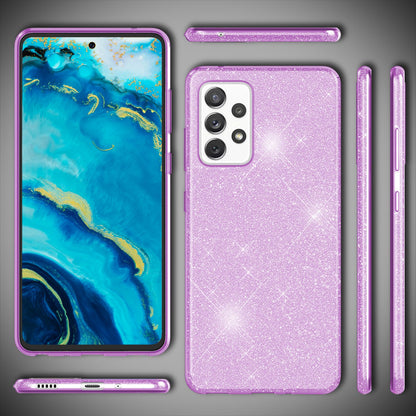 NALIA Glitzerhülle für Samsung Galaxy A33 – Funkelnder Glitzer-Look & Grip – SHINEPOP (Silikon Case) – Marke aus Berlin