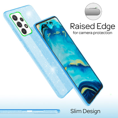 NALIA Glitzerhülle für Samsung Galaxy A53 – Funkelnder Glitzer-Look & Grip – SHINEPOP (Silikon Case) – Marke aus Berlin