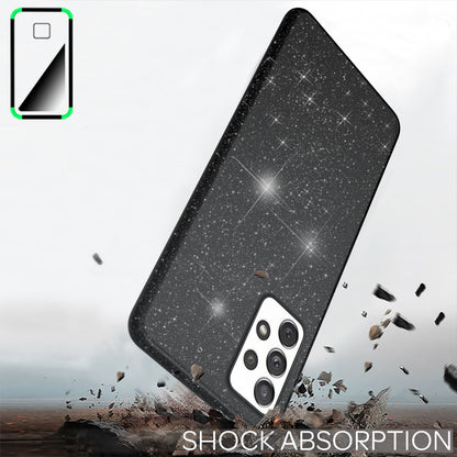 NALIA Glitzerhülle für Samsung Galaxy A53 – Funkelnder Glitzer-Look & Grip – SHINEPOP (Silikon Case) – Marke aus Berlin
