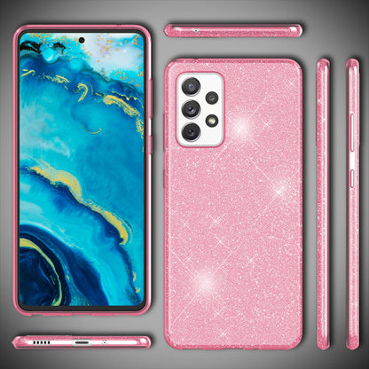 NALIA Glitzerhülle für Samsung Galaxy A53 – Funkelnder Glitzer-Look & Grip – SHINEPOP (Silikon Case) – Marke aus Berlin