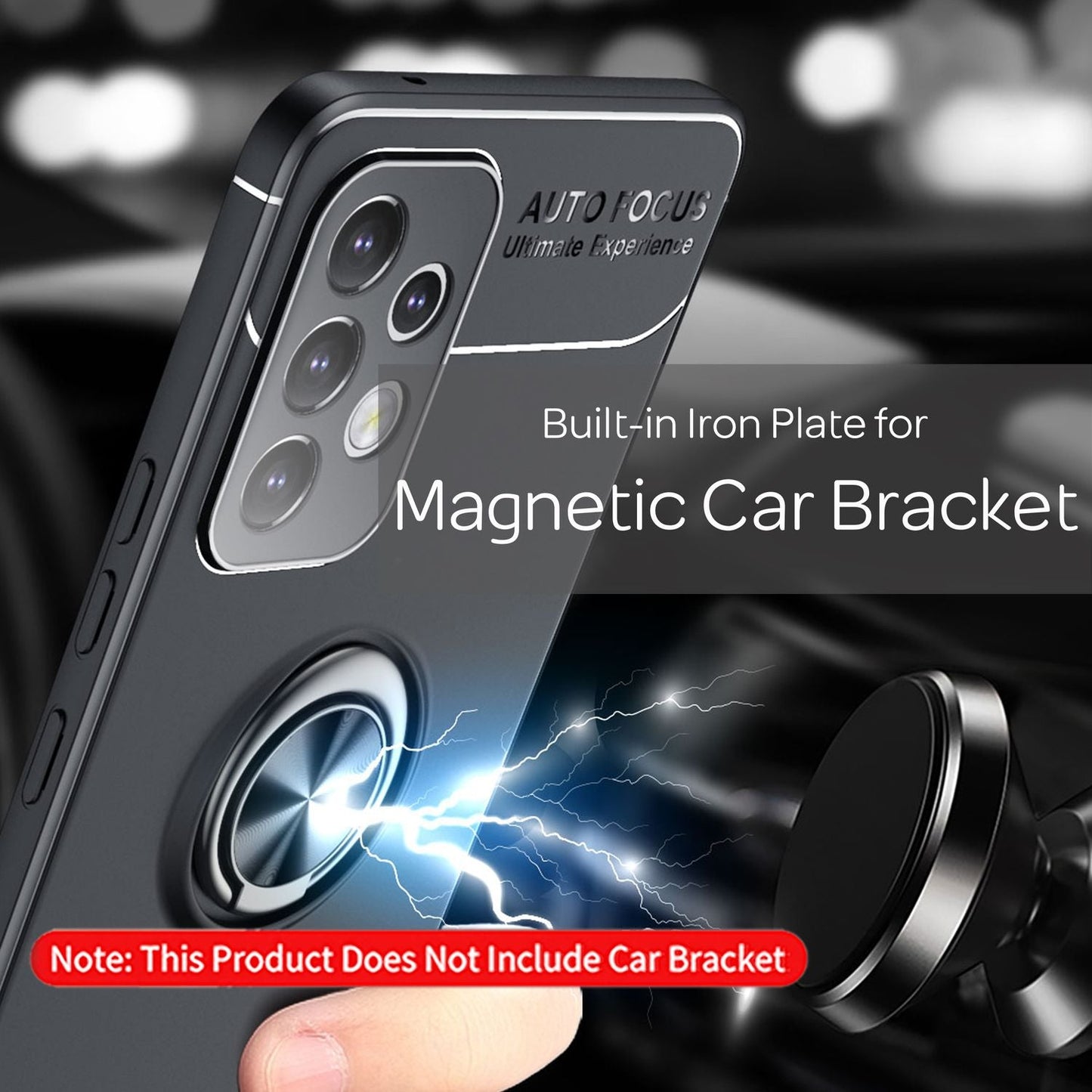 NALIA Ringhülle für Samsung Galaxy A33 – Ring-Ständer 360° & für Magnet-Halter – GRIP360 (Mattiertes Silikon Case) – Marke aus Berlin