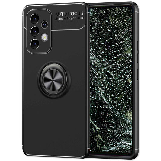 NALIA Ringhülle für Samsung Galaxy A53 – Ring-Ständer 360° & für Magnet-Halter – GRIP360 (Mattiertes Silikon Case) – Marke aus Berlin
