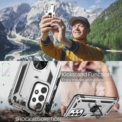 NALIA Panzerhülle für Samsung Galaxy A33 – Ring-Ständer 360° & Magnet-Halterung Kompatibel – RINGDEFEND (Stoßfestes Outdoor Case) – Marke aus Berlin