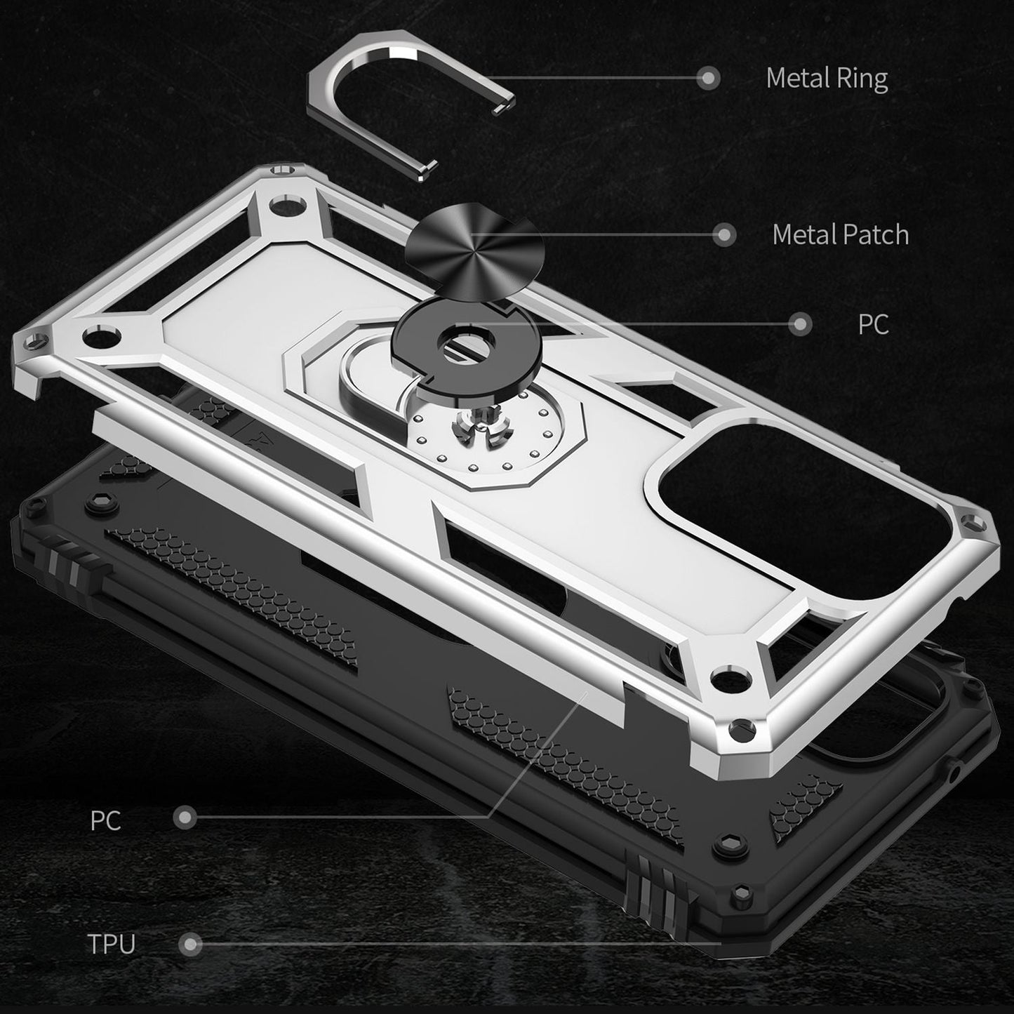 NALIA Panzerhülle für Samsung Galaxy A33 – Ring-Ständer 360° & Magnet-Halterung Kompatibel – RINGDEFEND (Stoßfestes Outdoor Case) – Marke aus Berlin
