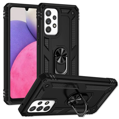 NALIA Panzerhülle für Samsung Galaxy A53 – Ring-Ständer 360° & Magnet-Halterung Kompatibel – RINGDEFEND (Stoßfestes Outdoor Case) – Marke aus Berlin