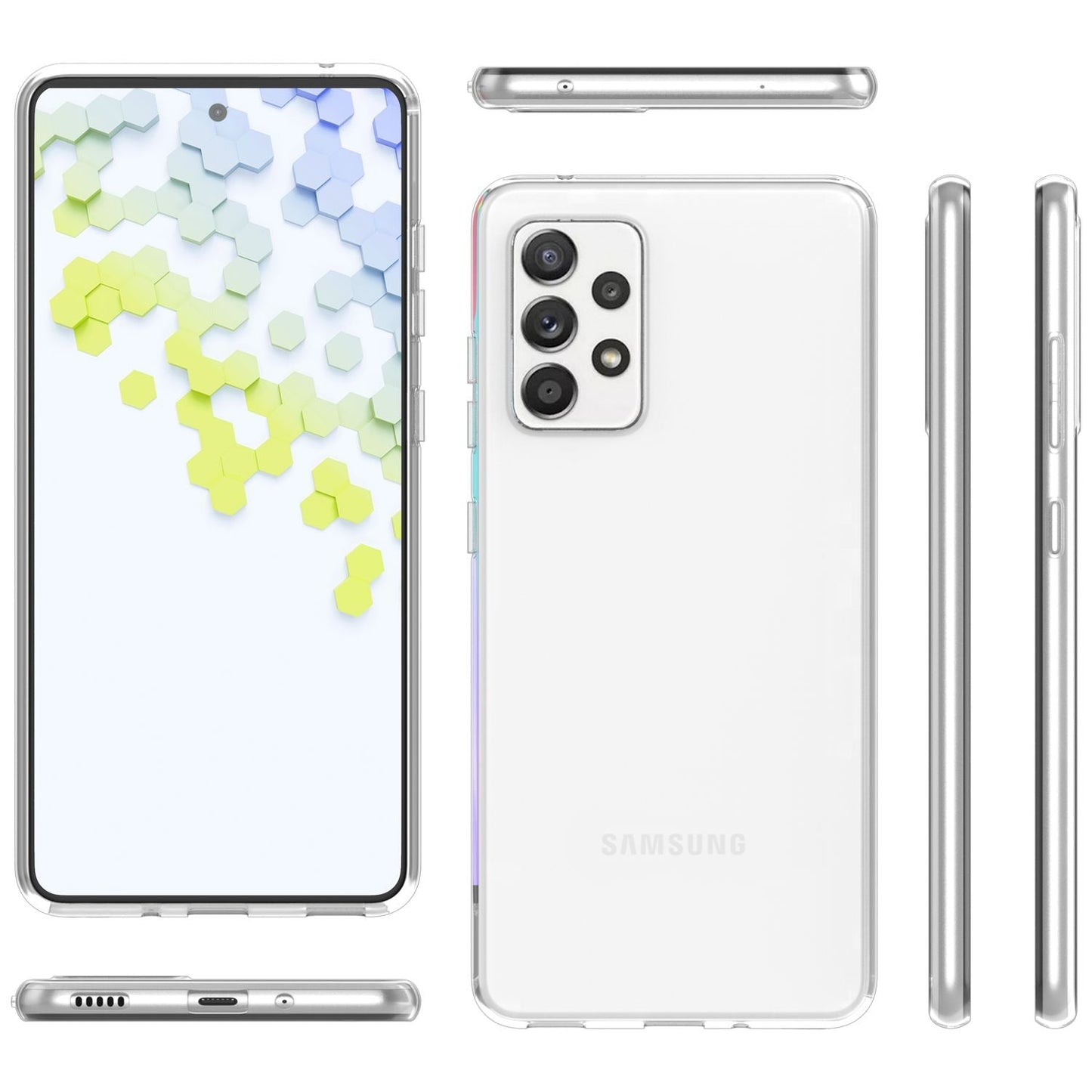 NALIA Transparente Silikonhülle für Samsung Galaxy A53 – Anti-Gelb & Rutschfest – GLAZE (Handyhülle Kristallklar, Schlank & Stoßfest) – Marke aus Berlin