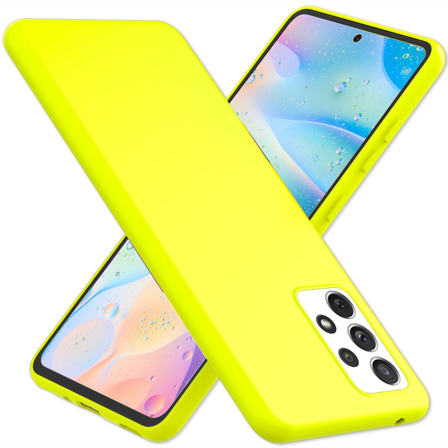 NALIA Neon Silikonhülle für Samsung Galaxy A33 – Soft-Touch & Signal-Neon – NEONSHOCK (Matte Schutzhülle) – Marke aus Berlin