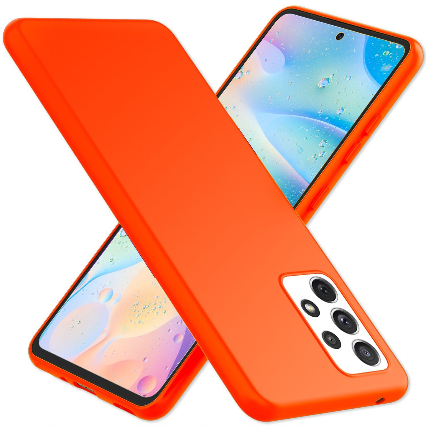 NALIA Neon Silikonhülle für Samsung Galaxy A33 – Soft-Touch & Signal-Neon – NEONSHOCK (Matte Schutzhülle) – Marke aus Berlin