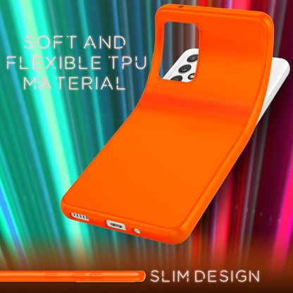 NALIA Neon Silikonhülle für Samsung Galaxy A33 – Soft-Touch & Signal-Neon – NEONSHOCK (Matte Schutzhülle) – Marke aus Berlin