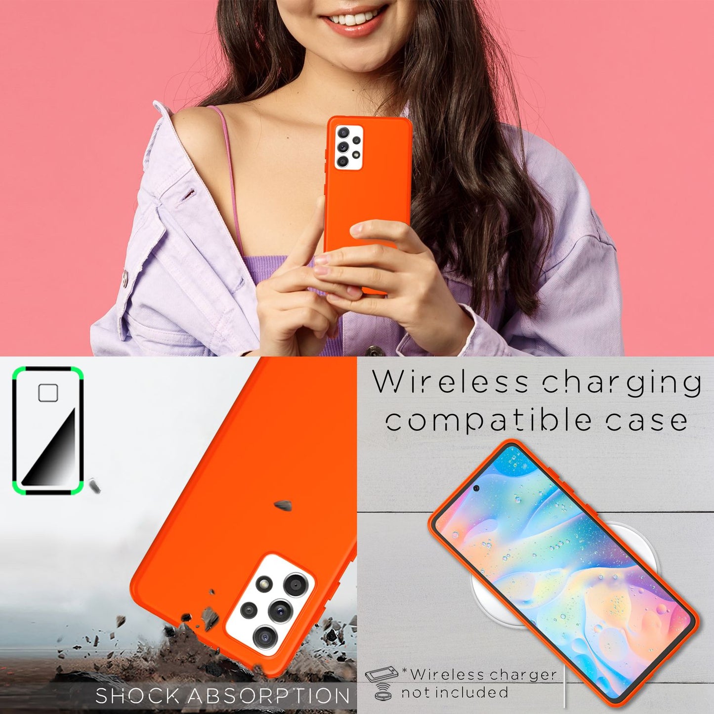 NALIA Neon Silikonhülle für Samsung Galaxy A33 – Soft-Touch & Signal-Neon – NEONSHOCK (Matte Schutzhülle) – Marke aus Berlin