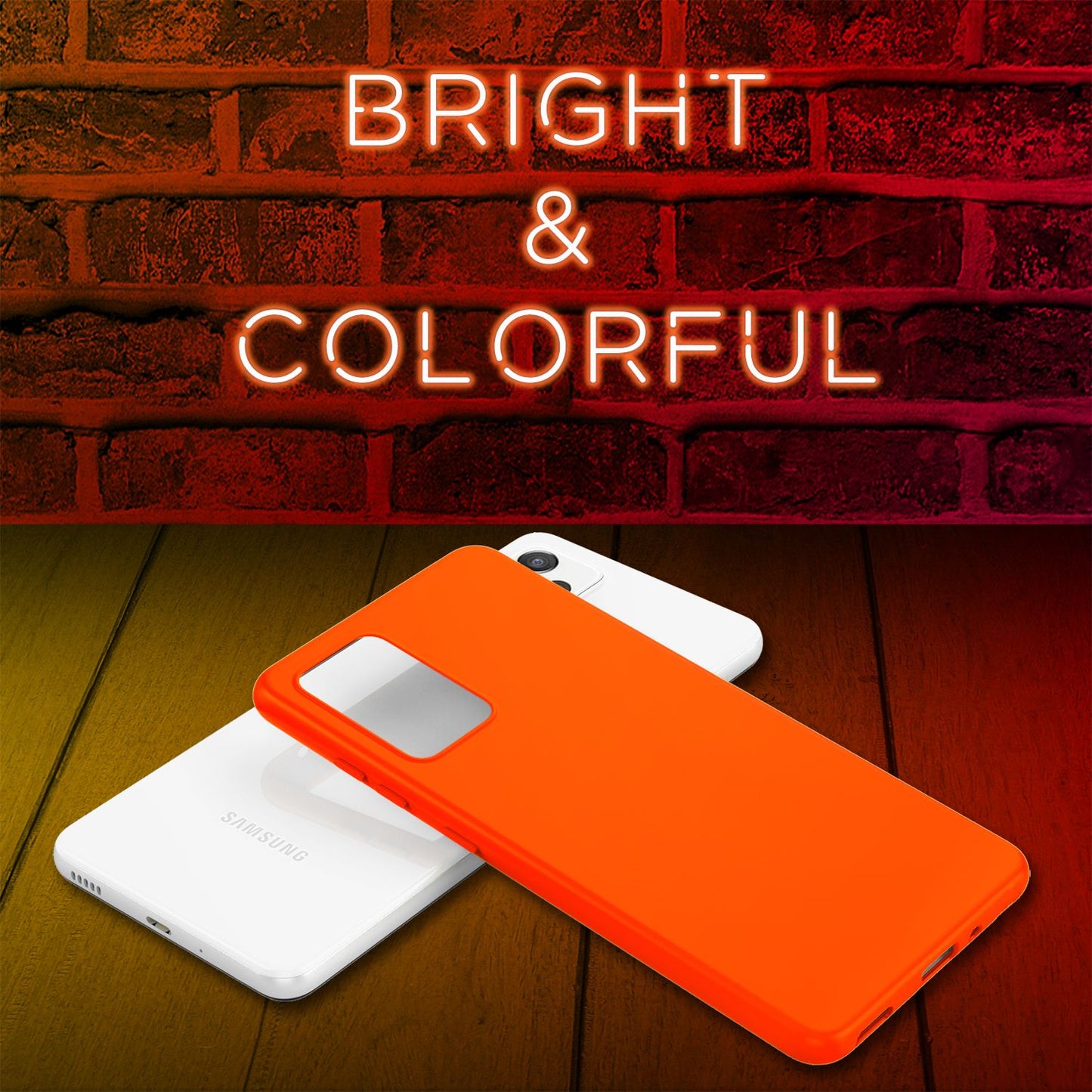 NALIA Neon Silikonhülle für Samsung Galaxy A33 – Soft-Touch & Signal-Neon – NEONSHOCK (Matte Schutzhülle) – Marke aus Berlin