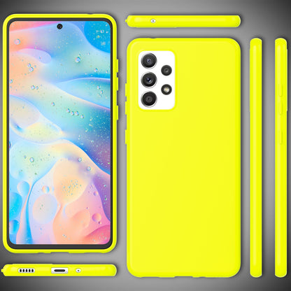 NALIA Neon Silikonhülle für Samsung Galaxy A33 – Soft-Touch & Signal-Neon – NEONSHOCK (Matte Schutzhülle) – Marke aus Berlin