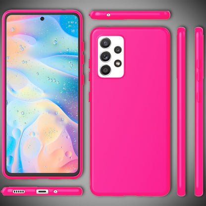NALIA Neon Silikonhülle für Samsung Galaxy A33 – Soft-Touch & Signal-Neon – NEONSHOCK (Matte Schutzhülle) – Marke aus Berlin