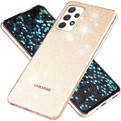 NALIA Glitzerhülle für Samsung Galaxy A53 – Funkelndes Silikon Case – DAZZLIN (Transparent & Stoßfest) – Marke aus Berlin