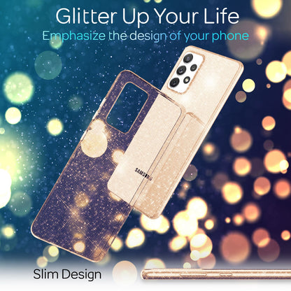 NALIA Glitzerhülle für Samsung Galaxy A53 – Funkelndes Silikon Case – DAZZLIN (Transparent & Stoßfest) – Marke aus Berlin