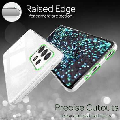 NALIA Glitzerhülle für Samsung Galaxy A53 – Funkelndes Silikon Case – DAZZLIN (Transparent & Stoßfest) – Marke aus Berlin