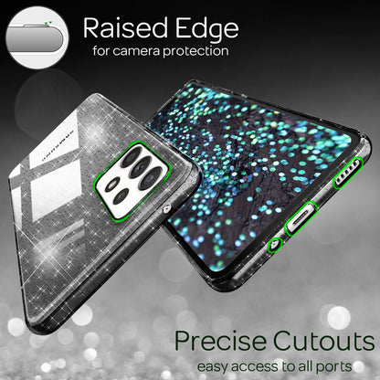 NALIA Glitzerhülle für Samsung Galaxy A53 – Funkelndes Silikon Case – DAZZLIN (Transparent & Stoßfest) – Marke aus Berlin