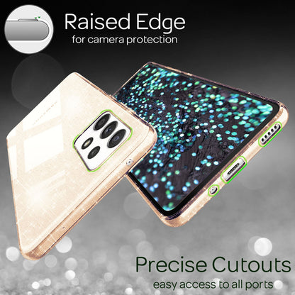 NALIA Glitzerhülle für Samsung Galaxy A53 – Funkelndes Silikon Case – DAZZLIN (Transparent & Stoßfest) – Marke aus Berlin