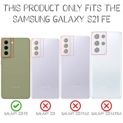NALIA Neon Silikonhülle für Samsung Galaxy S21 FE – Knallige Signal-Farbe & Linsenschutz – VIBE (Transparentes Case) – Marke aus Berlin