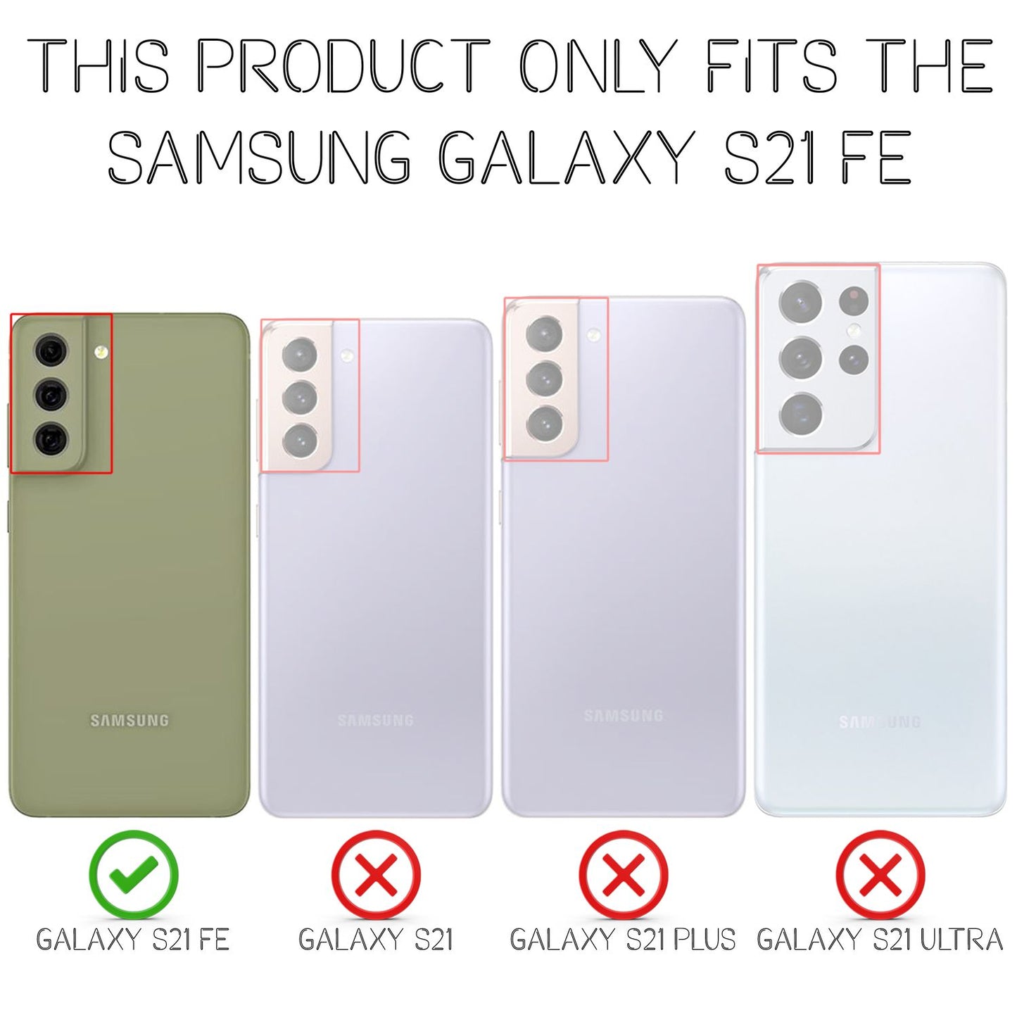 NALIA Neon Silikonhülle für Samsung Galaxy S21 FE – Knallige Signal-Farbe & Linsenschutz – VIBE (Transparentes Case) – Marke aus Berlin