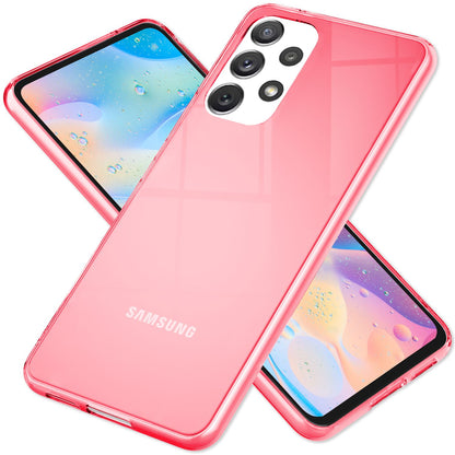 NALIA Neon Silikonhülle für Samsung Galaxy A53 – Knallige Signal-Farbe & Linsenschutz – VIBE (Transparentes Case) – Marke aus Berlin