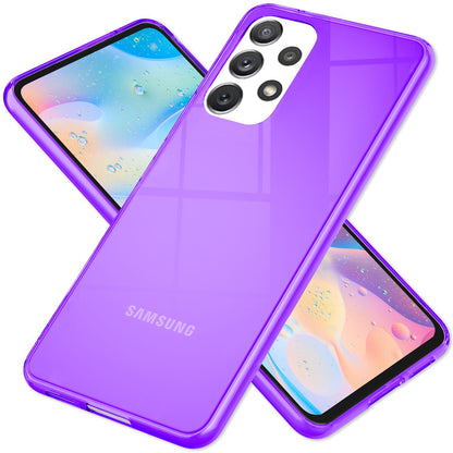 NALIA Neon Silikonhülle für Samsung Galaxy A53 – Knallige Signal-Farbe & Linsenschutz – VIBE (Transparentes Case) – Marke aus Berlin